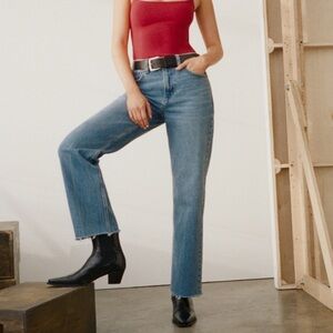 Abercrombie High Rise Vintage Straight Jean